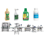 Dây chuyền chiết rót đóng nắp phân bón thuốc trừ sâu dạng lỏng tự động