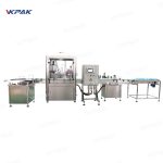 Dây chuyền chiết rót, đóng nắp, dán nhãn chai mỹ phẩm nhỏ tự động