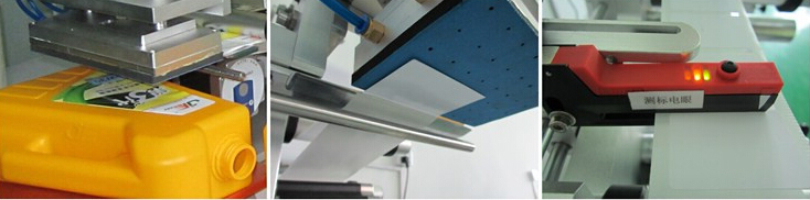 Máy dán nhãn túi nhựa Spout Bags bán tự động cho bề mặt phẳng