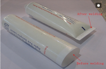 welding samples from ultrasonic tubes sealer hàn với mẫu.jpg