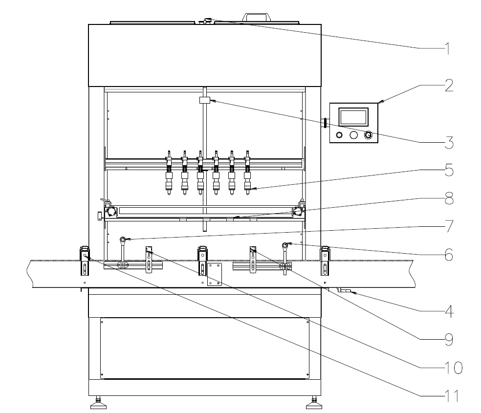 drawing of overflow filling machines máy chiết rót tràn tự động.jpg