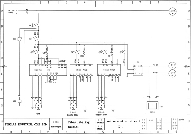 circuit for labeling machine soft tubes labeller equipment fully automatic bản vẽ điện.jpg