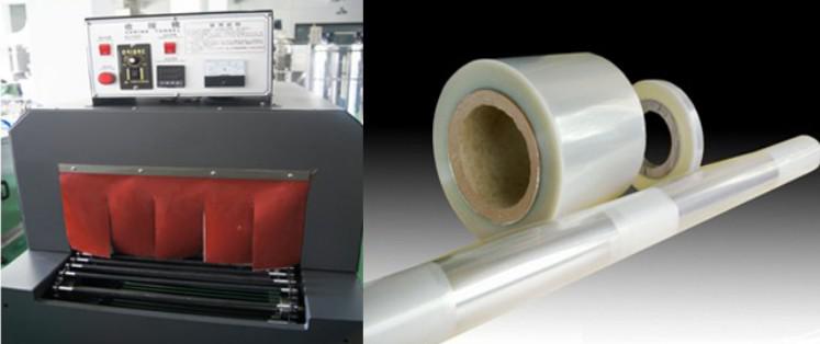 shrinkage tunnel with PE film đường hầm co ngót và màng pe.jpg