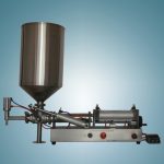 Máy chiết rót bơ đậu phộng mật ong độ nhớt cao với phễu áp suất