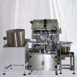 Máy chiết rót và đóng nắp chai nhỏ dầu chăm sóc tóc Monoblock