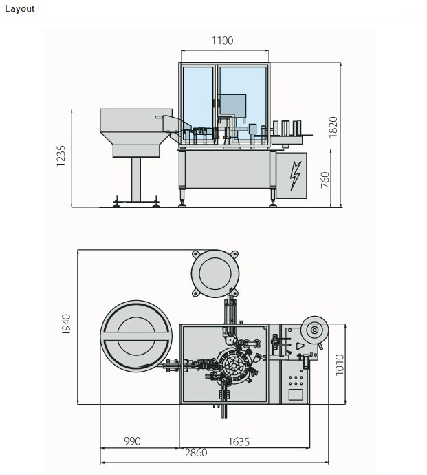 high speed syringe filling closer pharmaceutical equipment sơ đồ máy chiết rót đóng nắp.jpg