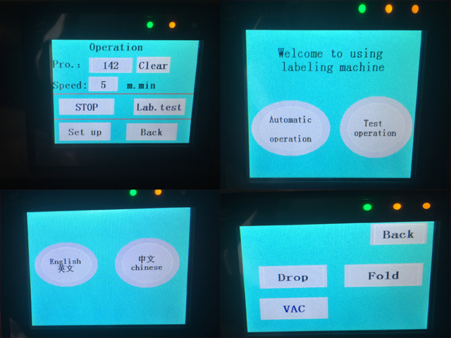 kiểm soát dấu hiệu bên trong màn hình để vận hành máy móc dán nhãn