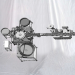 Máy đóng nắp ống nghiệm nhỏ có nhãn dán nằm ngang